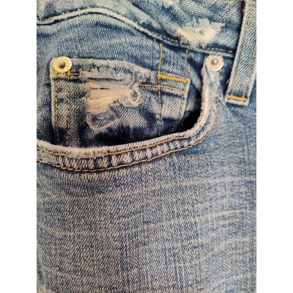 Marciano Vintage 90s Y2K Bootcut Distressed Detroyed Denim Jeans Size 32 - Picture 6 of 15